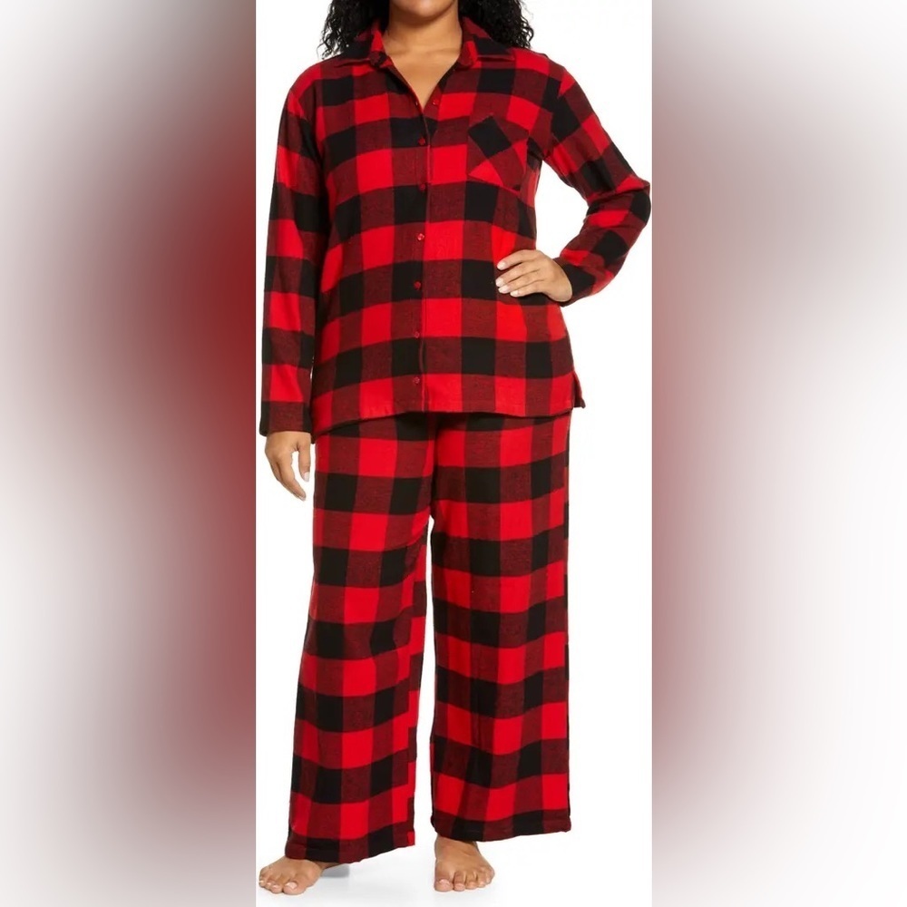 NORDSTROM Family Flannel Patchwork Pajama Bottoms